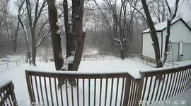 Missouri resident records day-long timelapse of nine-inch snowfall in Kansas City