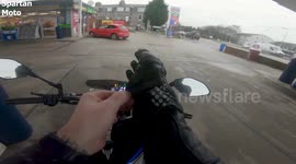 Santa now uses a bike! Motorcyclist spreads Christmas cheer around Aberdeen by handing out chocolates