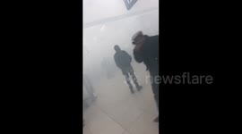 Dramatic moment protesters set off smoke bombs inside Paris’ Gare du Nord station on day 13 of strikes
