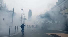Shocking scenes as Nantes streets filled with tear gas as strikes continue