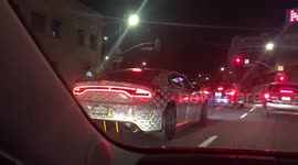 Wrapper ride: cool car spotted in LA with Santa Claus gift wrap