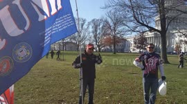 Trump supporters argue back during pro-impeachment rally at US Capitol