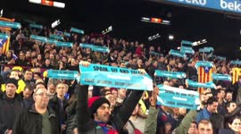 Pro-Catalan independence protesters interrupt Barcelona-Real Madrid game in Catalonia