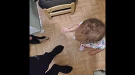 Adorable Baby first words are