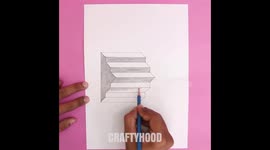 How To Draw 3D Stairs Illusions || 3D Drawing Art || Craftyhood