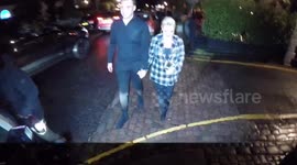 British actress Sheridan Smith leaves Piers Morgan Xmas party