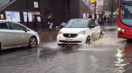 Heavy rains cause flooding in North London