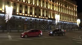 Outside the FSB building the morning after shooting incident in Lubyanka