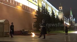 Changing the guards in Moscow, Russia