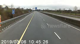 Car driving wrong way on motorway