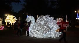 Christmas lights flood Cuscatlán Park in San Salvador