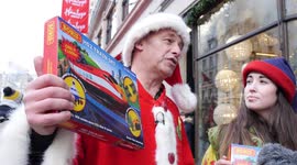 'Springwatch' presenter Chris Packham dons Santa suit and joins Extinction Rebellion for anti-HS2 protest