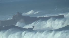 Storm Fabien batters south-western France with large waves