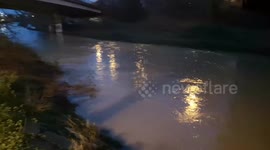 Heavy Rainfall Causes The River Roding In London To Burst Its Banks