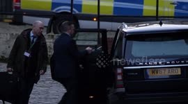 Luggage seen loaded into Range Rover amid heavy police presence as Prince Philip spends another day in hospital