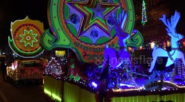 Illuminating Christmas parade in Thailand pulls out all the stops