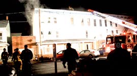 Firefighters tackle blaze in Mount Carmel, Pennsylvania