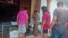 Monkey survives after being electrocuted after it chewed through power lines and suffered burns