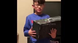 Texas boy has hilarious EXCITED reaction to getting Christmas gift
