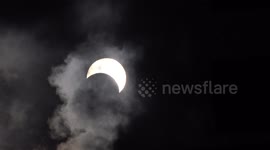 Solar eclipse seen over Thailand