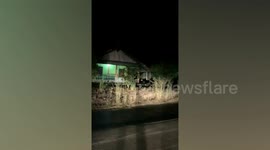 Hungry wild elephant smashes family's kitchen wall to steal rice