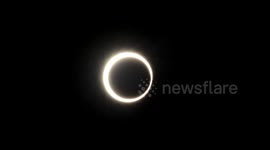Further footage of 'ring of fire' solar eclipse over Indonesia