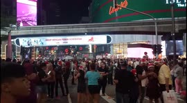 Scene of Christmas countdown celebration in Kuala Lumpur Malaysia