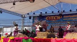 Energetic Dancer Falls Through Stage