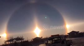 Beautiful ‘sun dog’ spotted over northern China