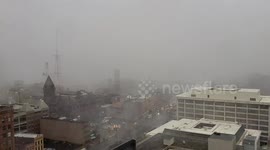 Timelapse records powerful snow squall passing through western New York