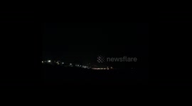 New Years Fireworks across the Brighton Skyline Filmed from Hove Beach