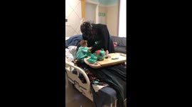 Darth Vader Visits Special Boy Ezra after 4th Brain Surgery in Hospital - Saying Goodbye After Visit