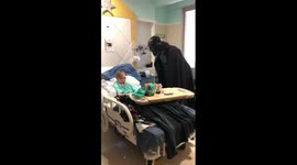Darth Vader Visits Special Boy Ezra after 4th Brain Surgery in Hospital - Talking About Buzz Lightyear