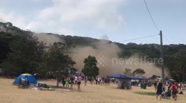 Helicopter lands at Australian water park to rescue injured swimmer