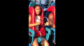 Hilarious US teenager cannot contain tears when facing her fears on massive amusement ride