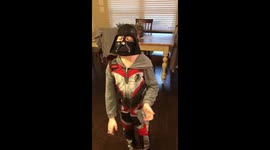 Ezra aka Mini-Vader makes video and lets Darth Vader know