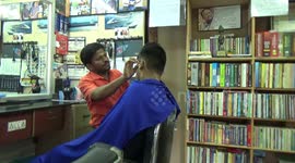 This salon in south India has a built-in library with discounts for regular readers