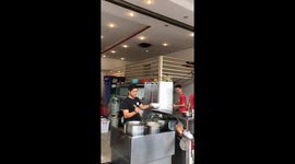 Mesmerising footage of man