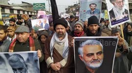 Shia Muslims in Kashmir protest against US killing of Soleimani