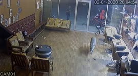 Wild pig makes surprise visit to Malaysian hair salon