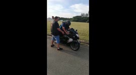 Above knee amputee riding bike