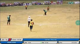 Crazy moment Indian cricketers collide K.O-ing each other