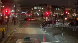 London time lapse at night on the 87 bus from Strand to Vauxhall