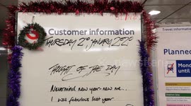 The London Underground wishes people a Happy New Year