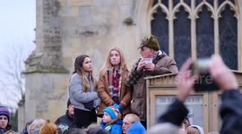 700-year-old UK pub tradition of fighting over LEATHER brought back to life