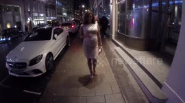 Pascal Craymer arrives at London premiere of The Host while 8 months pregnant