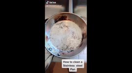 Life hack: How to clean a stainless steal pan