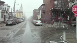 heavy snow squally moving through PHILA, PA