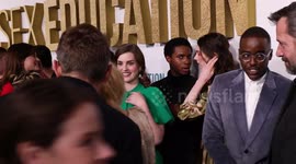 Netflix's Sex Education season 2 photocall: Gillian Anderson, Asa Butterfield, Emma Mackey and cast