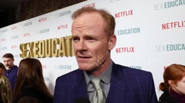 Alistair Petrie interview on Netflix's Sex Education season 2, teenage issues, sexuality, diversity at premiere